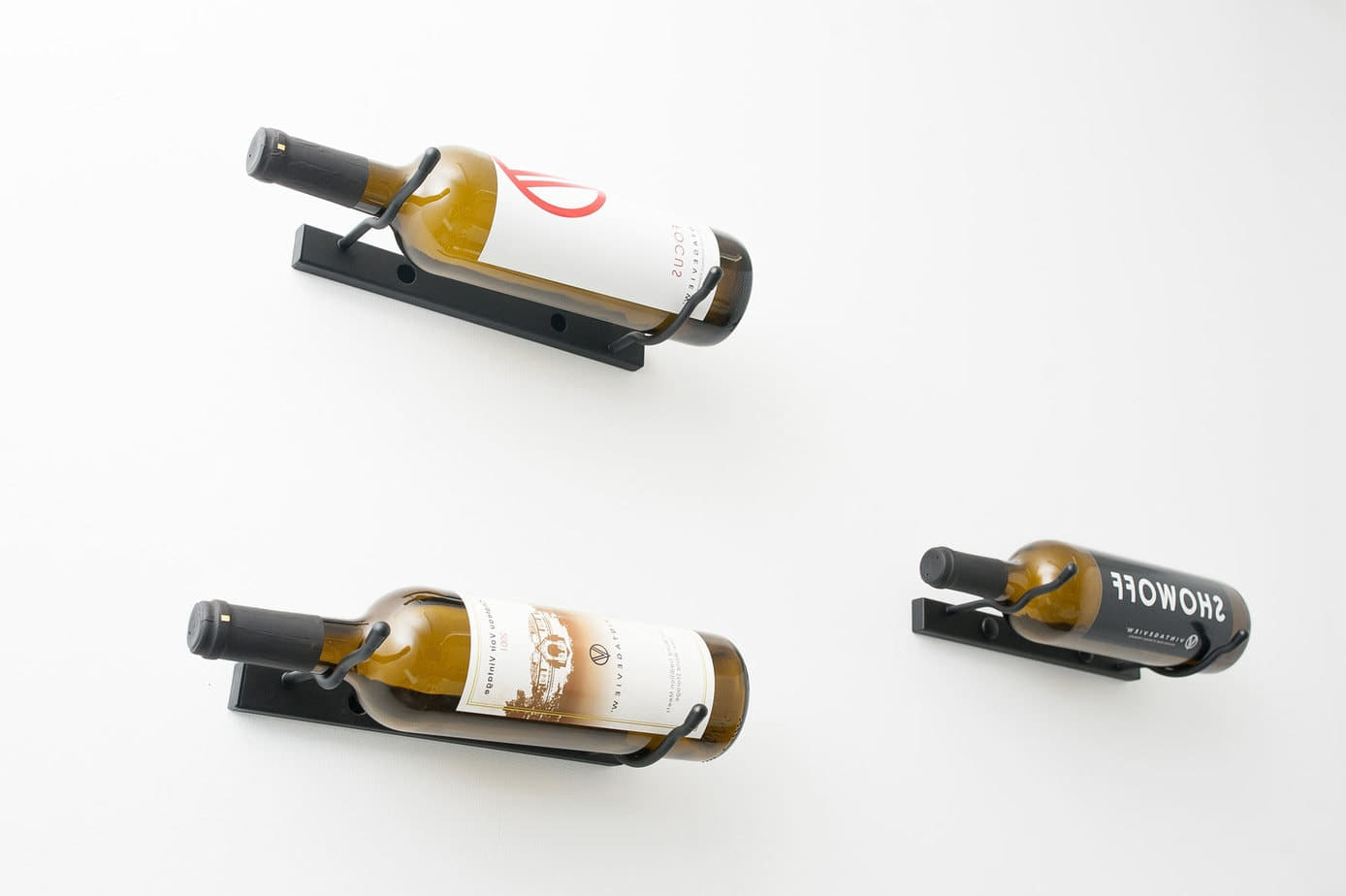 Wijnrek Single Bottle Left Black